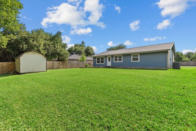 1703 Greyson Dr, Round Rock, TX 78664 - rear view of property with a shed and a fenced backyard
