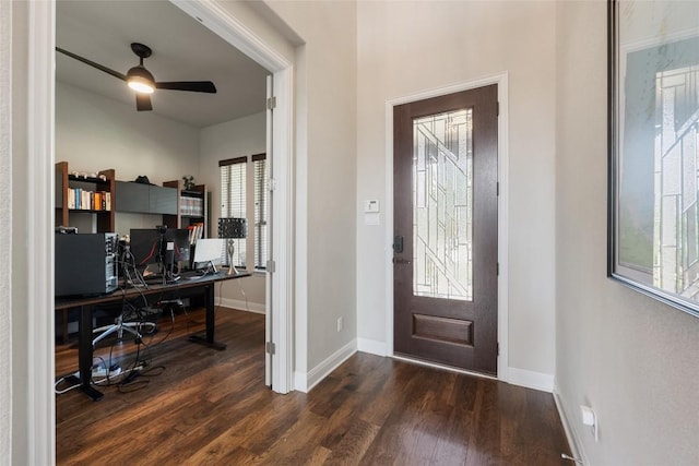 105 Curacao Ct, Austin, TX 78738 - foyer entrance with dark wood-style flooring and plenty of natural light