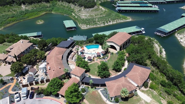 105 Curacao Ct, Austin, TX 78738 - aerial view of property's location with a nearby body of water
