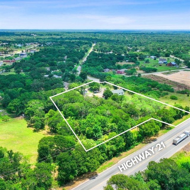 121 Wyers Pl, Cedar Creek, TX 78612 - aerial overview of property's location featuring property boundaries highlighted