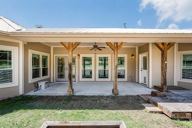 211 E Creek Dr, Dripping Springs, TX 78620 - view of patio featuring a ceiling fan