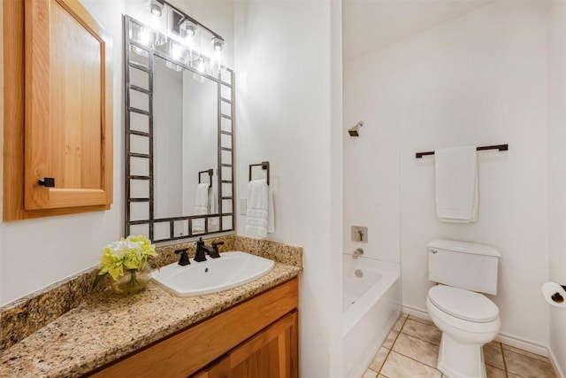 211 E Creek Dr, Dripping Springs, TX 78620 - bathroom featuring vanity, tile patterned floors, and tub / shower combination