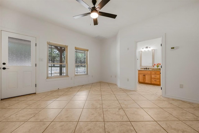 211 E Creek Dr, Dripping Springs, TX 78620 - empty room featuring ceiling fan and light tile patterned floors