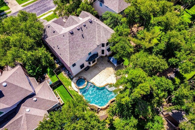 2804 Forest Green Dr, Round Rock, TX 78665 - aerial view of property and surrounding area with a pool area