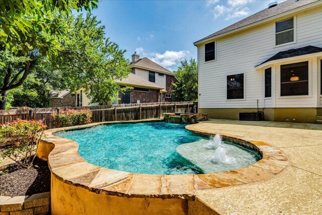 2804 Forest Green Dr, Round Rock, TX 78665 - view of swimming pool with a fenced backyard and a patio area