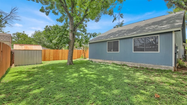 12307 Emery Oaks Rd, Austin, TX 78758 - fenced backyard featuring a storage shed
