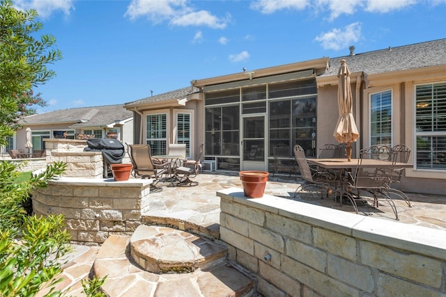 207 Breezeway Ln, Georgetown, TX 78633 - view of patio / terrace with grilling area and outdoor dining space
