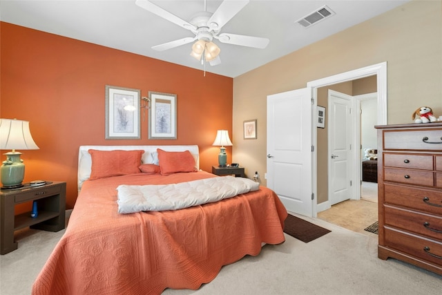 207 Breezeway Ln, Georgetown, TX 78633 - bedroom with carpet flooring and ceiling fan