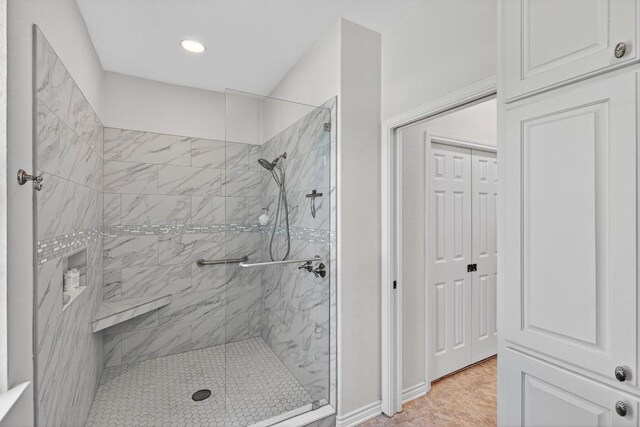 127 W Stonecastle Dr, Granite Shoals, TX 78654 - full bath with tiled shower and recessed lighting
