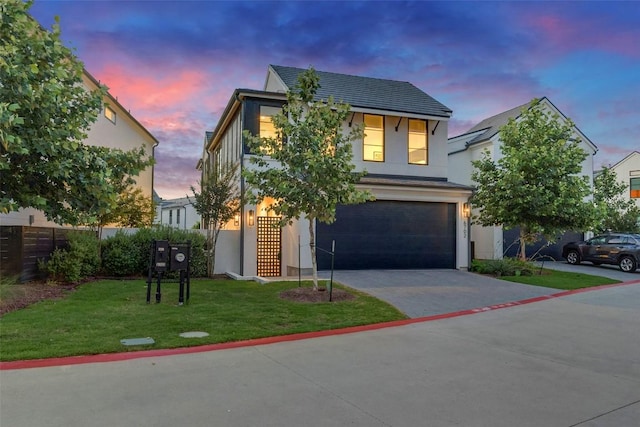 6702 Adeline Way Unit 34, Austin, TX 78746 - modern home featuring a garage, stucco siding, and driveway