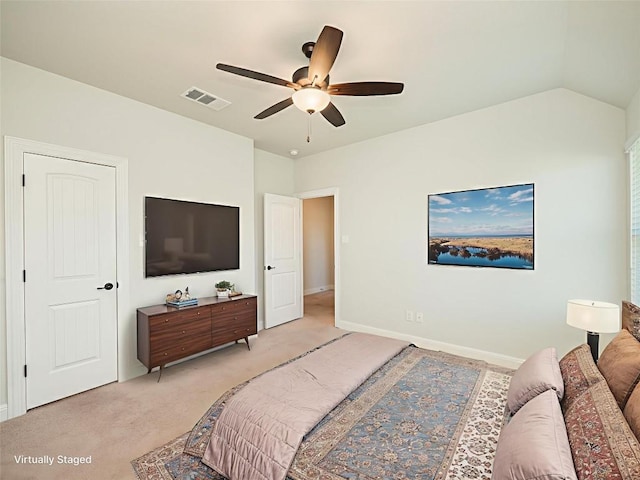 2320 Lucky Ln, Leander, TX 78641 - bedroom featuring light carpet and a ceiling fan