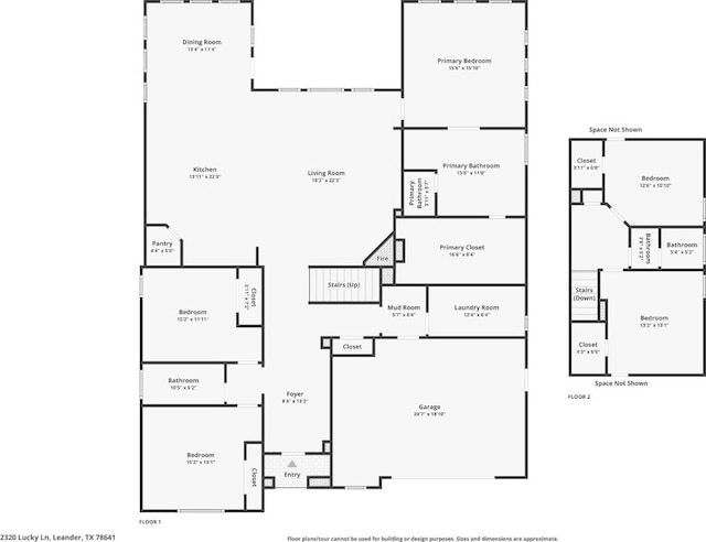 2320 Lucky Ln, Leander, TX 78641 - view of property floor plan