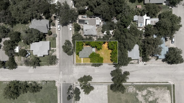 102 S Western Ave, Lampasas, TX 76550 - aerial view of property and surrounding area with property boundaries highlighted