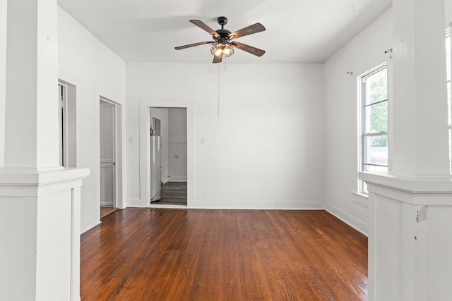 102 S Western Ave, Lampasas, TX 76550 - empty room featuring wood finished floors and a ceiling fan