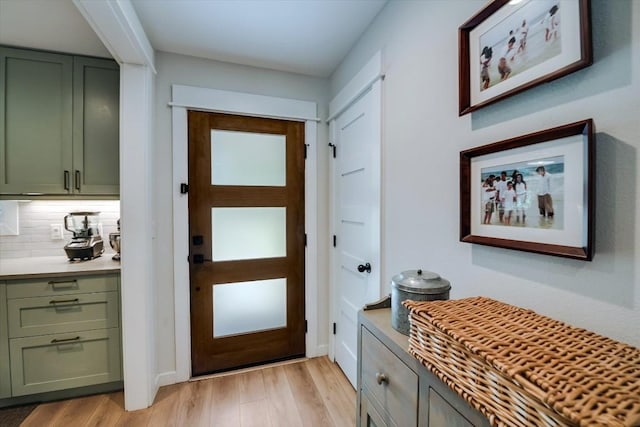 1509 Ridgehaven Dr, Austin, TX 78723 - doorway to outside featuring light wood-style flooring