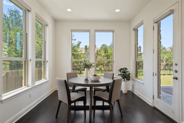 4108 Logan Ridge Dr, Cedar Park, TX 78613 - sunroom / solarium with healthy amount of natural light, wood finished floors, recessed lighting, and french doors