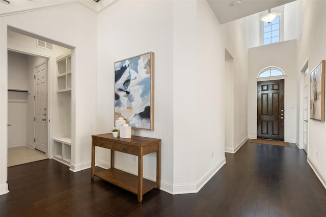 4108 Logan Ridge Dr, Cedar Park, TX 78613 - entryway featuring hardwood / wood-style flooring and a high ceiling