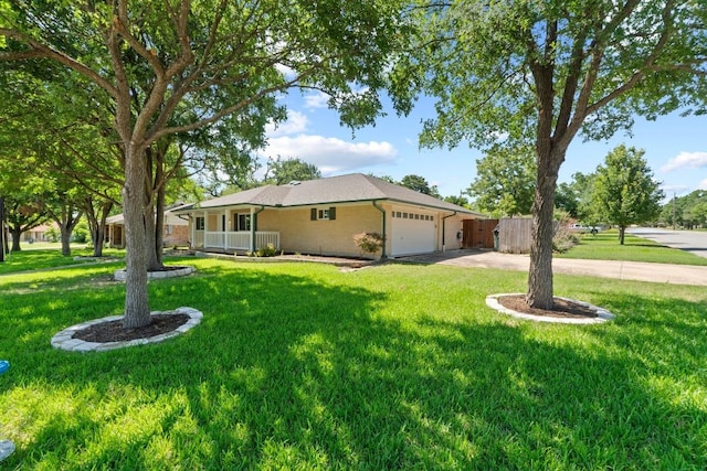 501 Meadowbrook Dr, Georgetown, TX 78628 - ranch-style house featuring an attached garage, driveway, and a porch