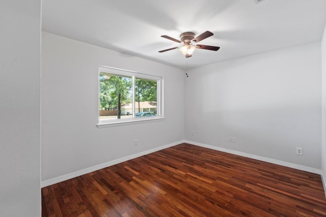 501 Meadowbrook Dr, Georgetown, TX 78628 - empty room featuring dark wood-type flooring and a ceiling fan