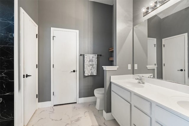 6001 Andross Ct, Hutto, TX 78634 - bathroom with marble finish floors and double vanity