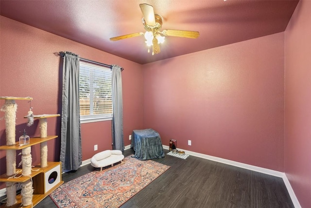 6001 Andross Ct, Hutto, TX 78634 - unfurnished room featuring wood finished floors and ceiling fan