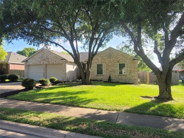 1805 Timber Ridge Dr, Cedar Park, TX 78613 - ranch-style home with an attached garage, brick siding, and driveway