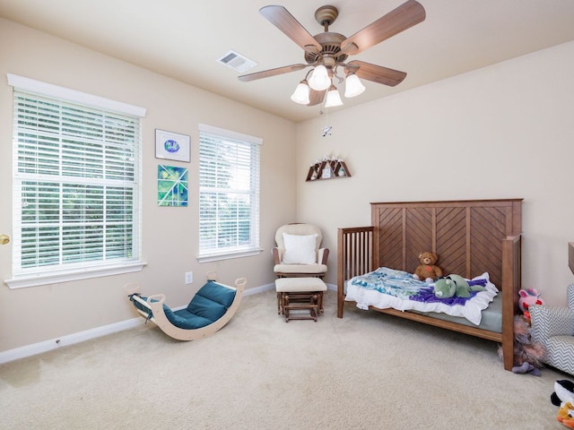 2407 Silver Spur Ln, Leander, TX 78641 - bedroom featuring carpet flooring and ceiling fan