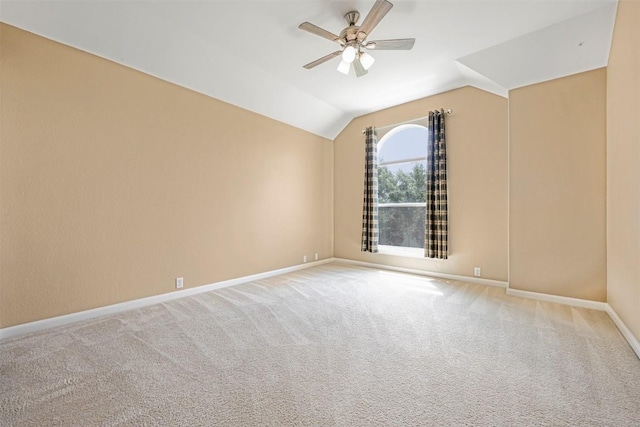 3126 Fiorellino Pl, Cedar Park, TX 78613 - carpeted empty room with lofted ceiling and a ceiling fan