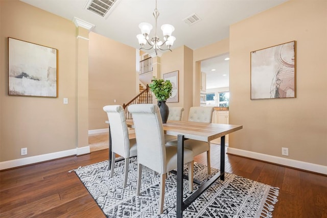 3126 Fiorellino Pl, Cedar Park, TX 78613 - dining area with wood finished floors and a chandelier