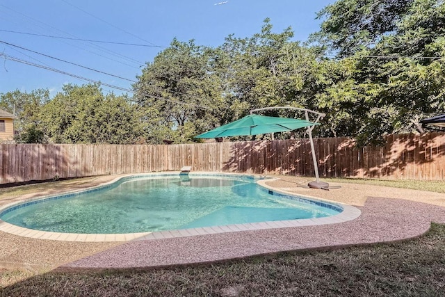 3013 Val Dr, Austin, TX 78723 - view of swimming pool with a fenced backyard