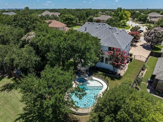 2314 Camino Del Verdes Pl, Round Rock, TX 78681 - aerial view of property and surrounding area featuring a pool area