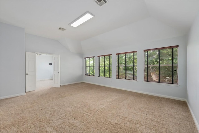 3443 Cortes Pl, Round Rock, TX 78665 - spare room with lofted ceiling and light carpet
