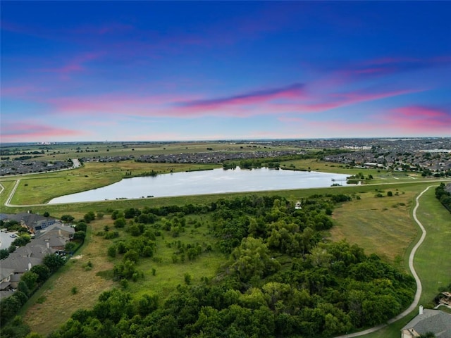 3443 Cortes Pl, Round Rock, TX 78665 - aerial view at dusk of a water view
