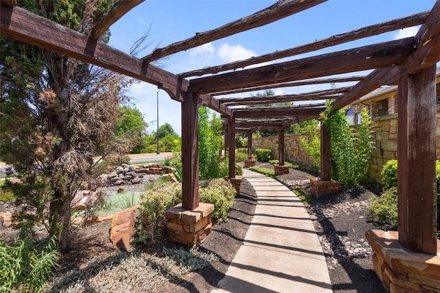 3443 Cortes Pl, Round Rock, TX 78665 - view of yard featuring a pergola