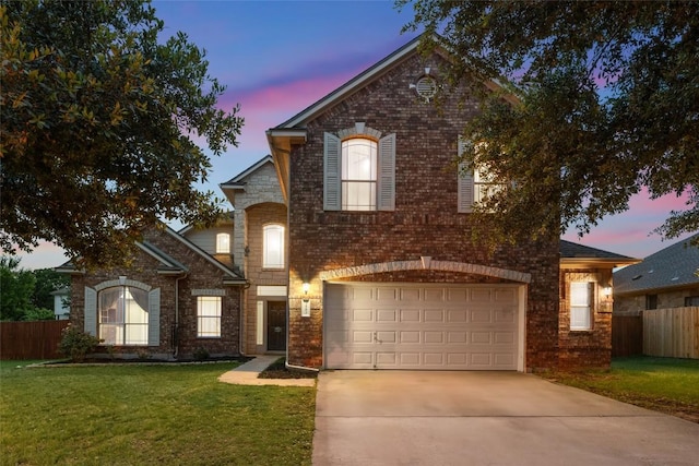 3443 Cortes Pl, Round Rock, TX 78665 - view of front of property with driveway, brick siding, and an attached garage