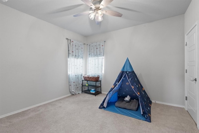 11717 Reindeer Dr, Austin, TX 78754 - playroom featuring carpet flooring and ceiling fan