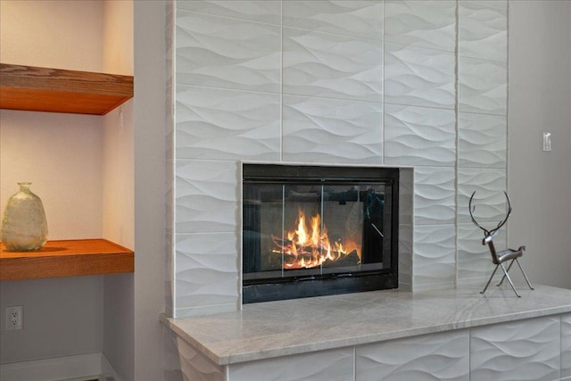 12464 Fairfax Ridge Pl, Austin, TX 78738 - detailed view of a glass covered fireplace