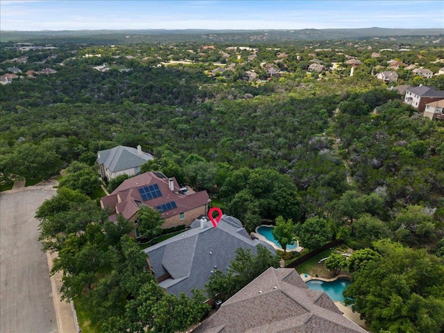 12464 Fairfax Ridge Pl, Austin, TX 78738 - aerial view of a pool area and a forest