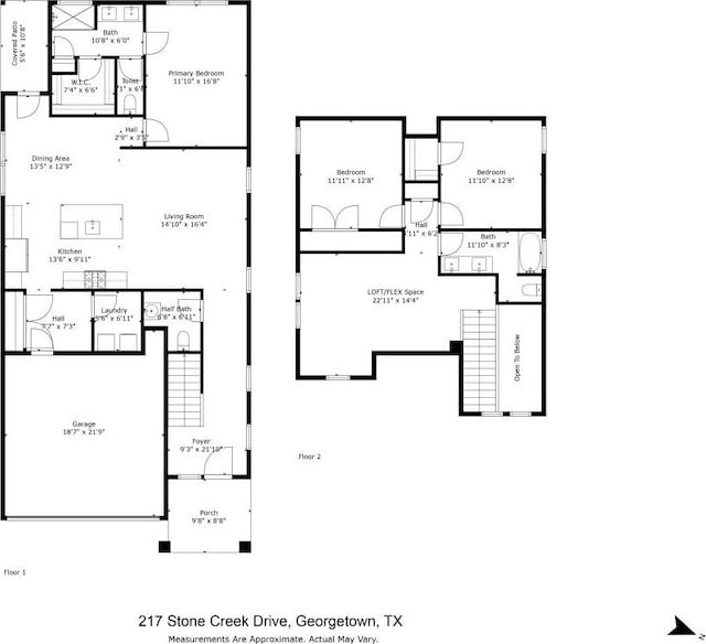 217 Stone Creek Dr, Georgetown, TX 78628 - view of property floor plan