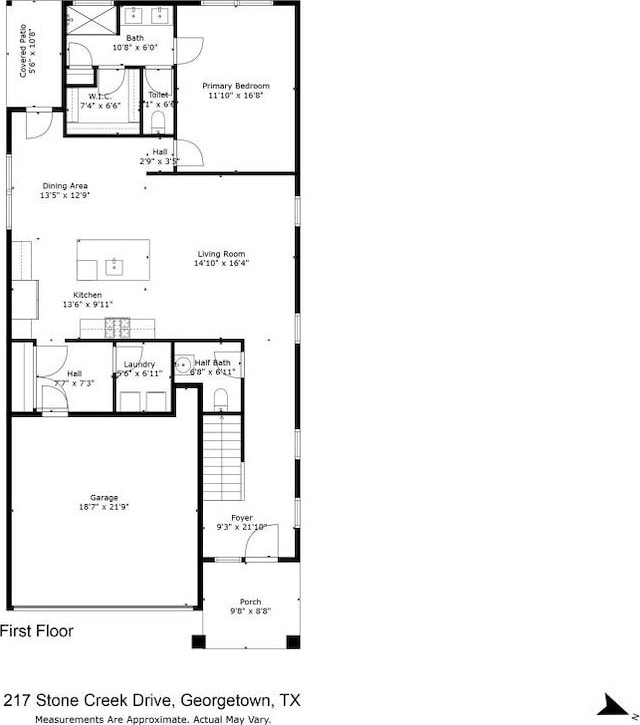 217 Stone Creek Dr, Georgetown, TX 78628 - view of room layout