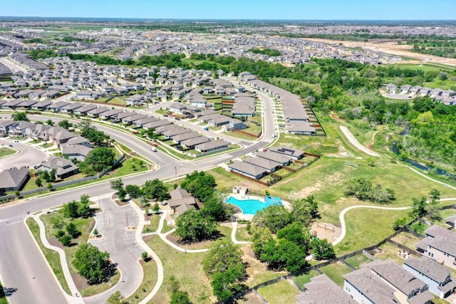 217 Stone Creek Dr, Georgetown, TX 78628 - aerial overview of property's location with nearby suburban area