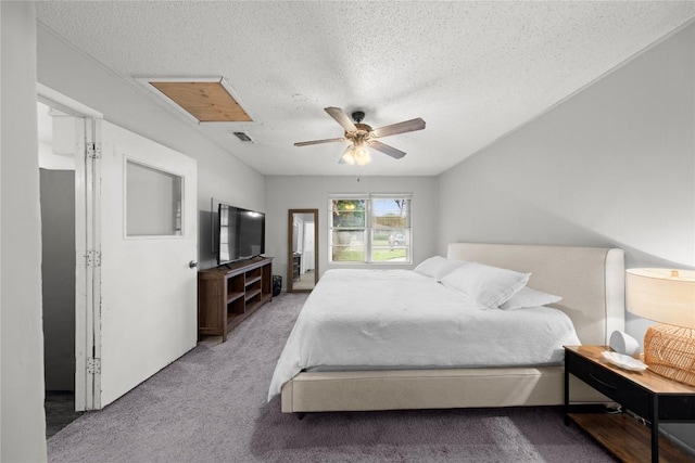 2016 Wanda St, Copperas Cove, TX 76522 - carpeted bedroom featuring a textured ceiling and ceiling fan