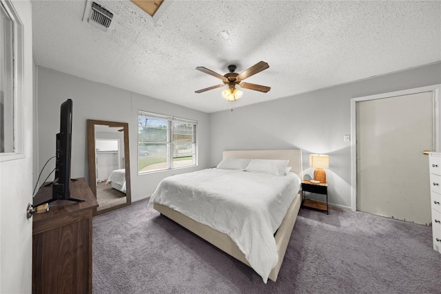 2016 Wanda St, Copperas Cove, TX 76522 - carpeted bedroom featuring a textured ceiling and a ceiling fan
