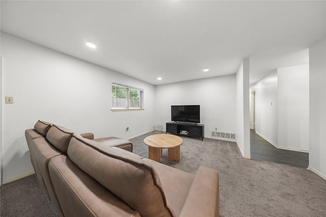 2016 Wanda St, Copperas Cove, TX 76522 - carpeted living room featuring baseboards and recessed lighting