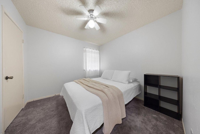 2016 Wanda St, Copperas Cove, TX 76522 - bedroom featuring carpet floors, a textured ceiling, and a ceiling fan