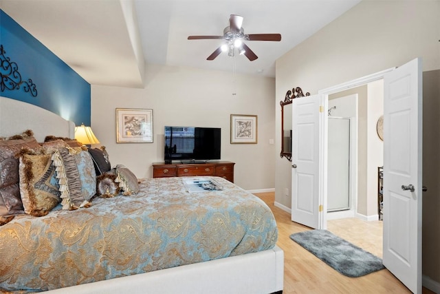 700 Canyon Bend Rd, Pflugerville, TX 78660 - bedroom with wood finished floors and a ceiling fan