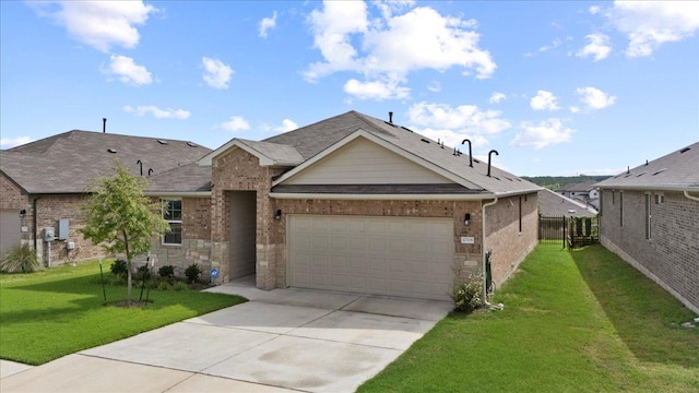 10708 Defender Trl, Austin, TX 78754 - view of front facade featuring an attached garage, brick siding, and concrete driveway