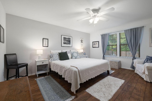 1149 Hyde Park Dr, Round Rock, TX 78665 - bedroom featuring wood finished floors and ceiling fan
