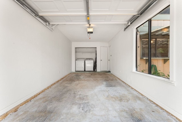 903 Silver Quail Ln, Austin, TX 78758 - garage with washer and dryer and a garage door opener