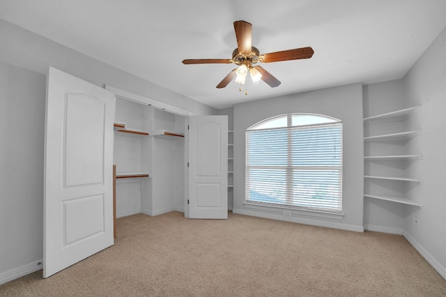 1213 Delsie Dr Unit A, Austin, TX 78734 - unfurnished bedroom featuring light colored carpet, a closet, and ceiling fan